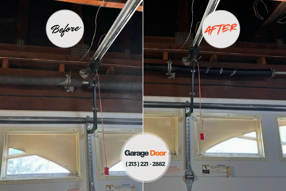 Before and after: garage door repair Warden, WA